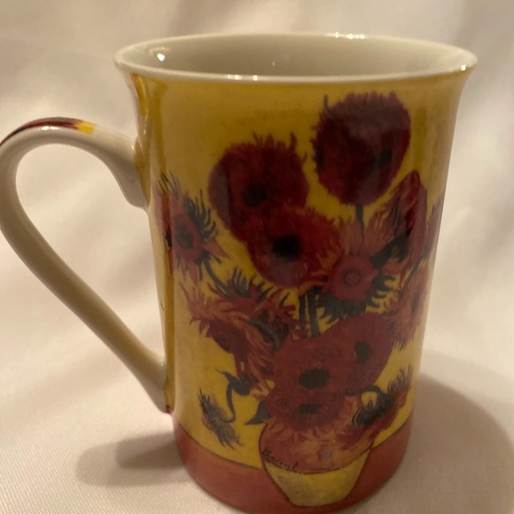 Kent Pottery Vincent Van Gogh Sunflowers 10 oz Artist Coffee Mug Cup Rare in EUC - Picture 3 of 5